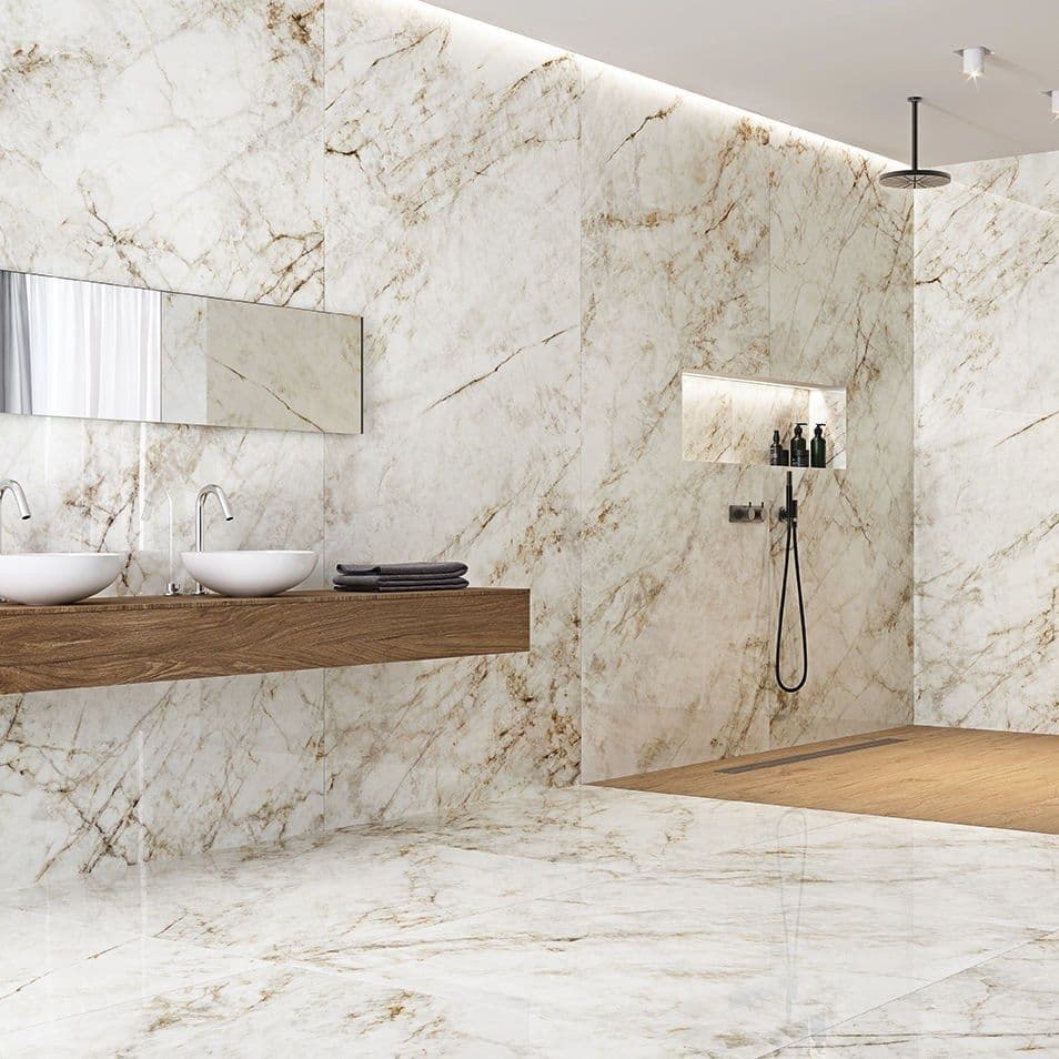 Grespania Coverlam Cuarzo Reno Glossy — 120 × 260 cm Wall product view