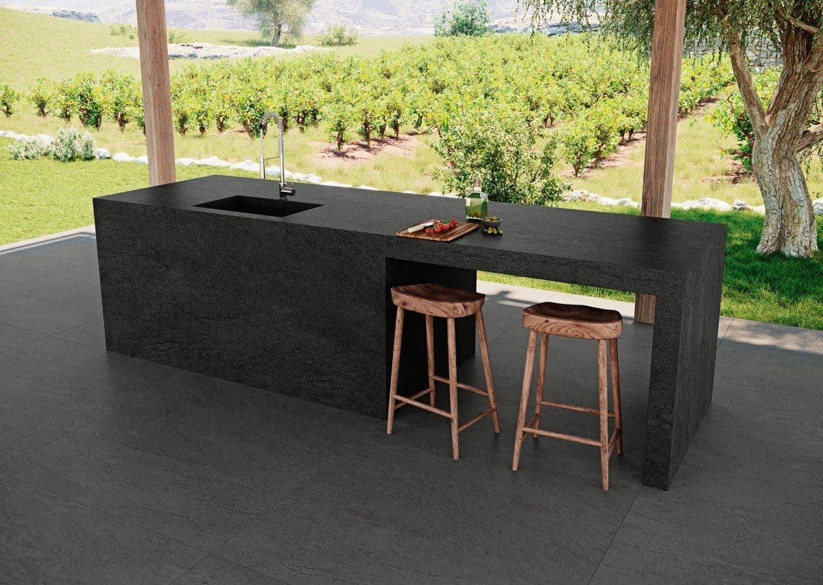 Grespania Coverlam Top Basaltina Negro 12 mm product view